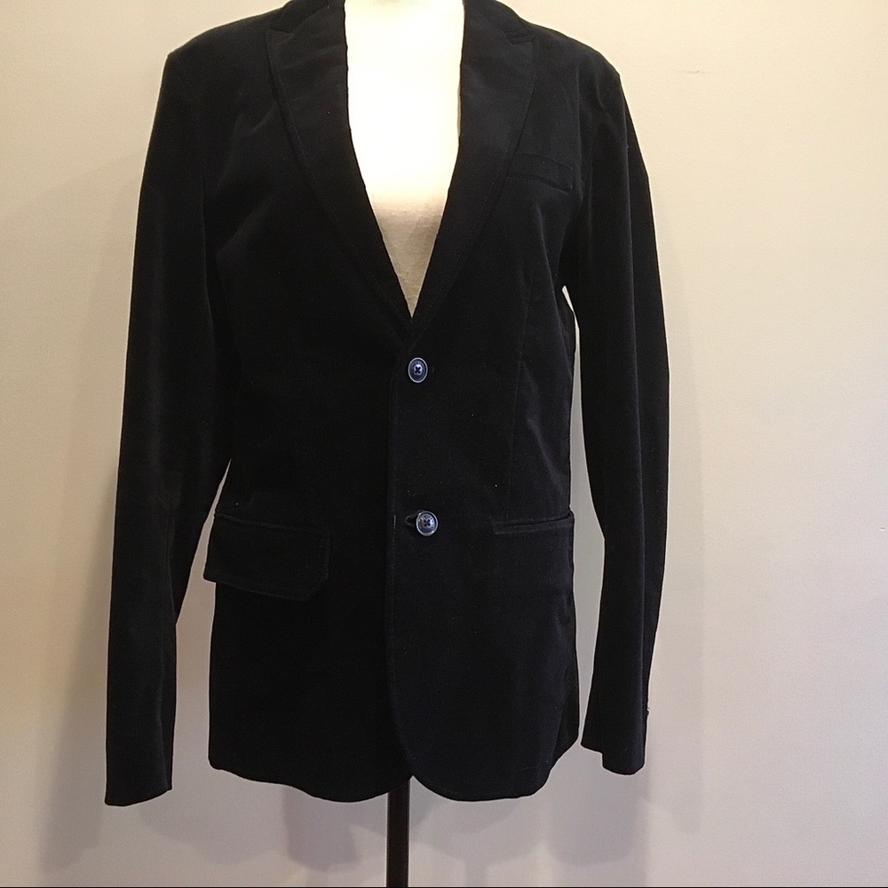 Armani exchange velvet blazer black size 12